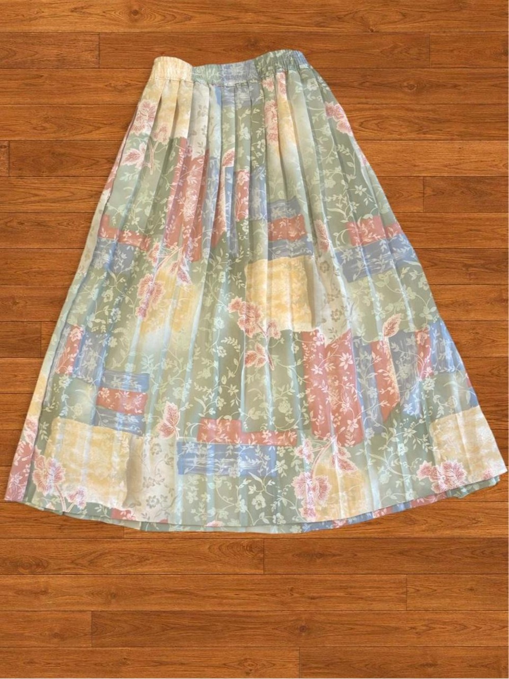 Alfred Dunner Sage Patchwork Floral Maxi Skirt